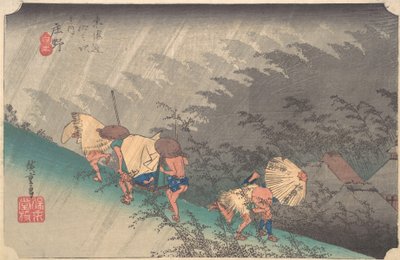 Sudden Shower in Shono, ca. 1833-34., ca. 1833-34. 作： Ando Hiroshige