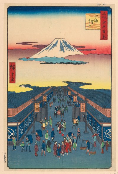 名所江戸百景 駿河通り（駿河町） 作： Ando Hiroshige