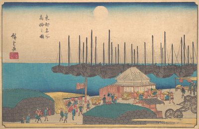 高輪 の 図、 か。 １８４１。、 か。 １８４１。 作： Ando Hiroshige