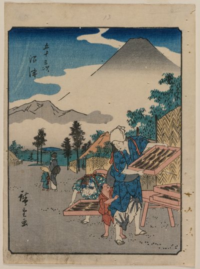 東海道五十三次沼津c。 1850 作： Ando Hiroshige