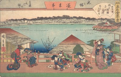 女性...、シリーズ東海道五十三次より、20世紀初頭 作： Ando Hiroshige