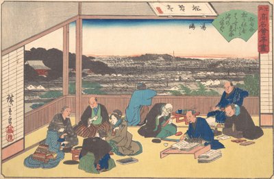 湯島 松 カネーや、 か。 １８４０。、 か。 １８４０。 作： Ando Hiroshige