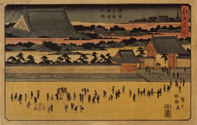(フォア グラウンド ストリートの人々) 作： Ando or Utagawa Hiroshige
