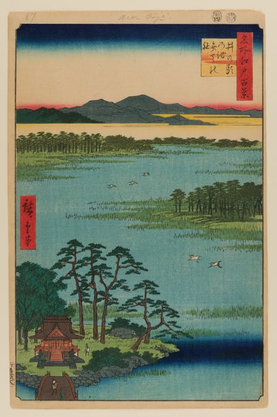 弁天神社、井の頭池 作： Ando or Utagawa Hiroshige