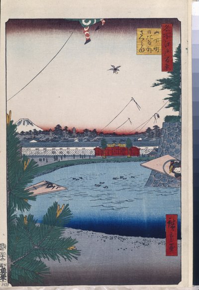名所江戸百景 山下町の日比谷と外桜田 - 歌川広重（1797-1858） - 1856-1858 - カラー木版 - サンクトペテルブルク国立エルミタージュ美術館 作： Ando or Utagawa Hiroshige