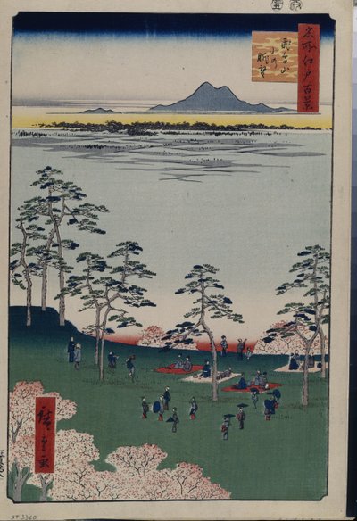名所江戸百景 飛鳥山より北を望む - 歌川広重（1797-1858） - 1856-1858 - カラー木版 - サンクトペテルブルク国立エルミタージュ美術館 作： Ando or Utagawa Hiroshige