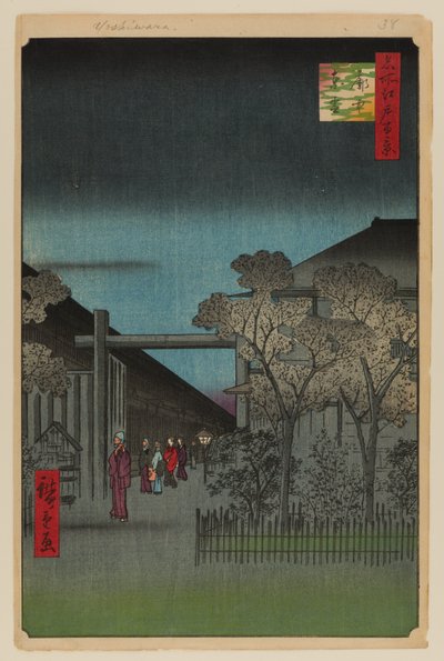 吉原の夜明け 作： Ando or Utagawa Hiroshige