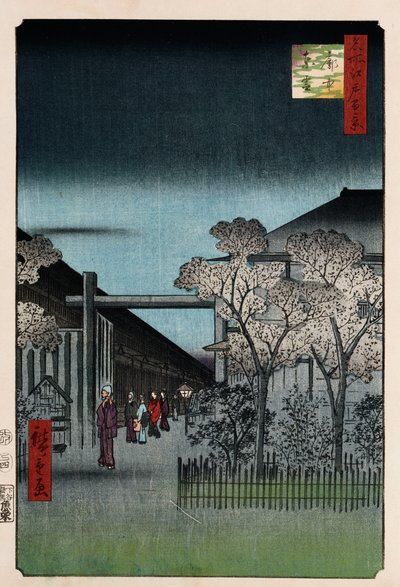 「吉原の夜明け」シリーズ「江戸名所百景」より 作： Ando or Utagawa Hiroshige
