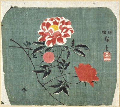 ファンプリント：ローズ 作： Ando or Utagawa Hiroshige