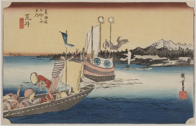フェリーボート 作： Ando or Utagawa Hiroshige