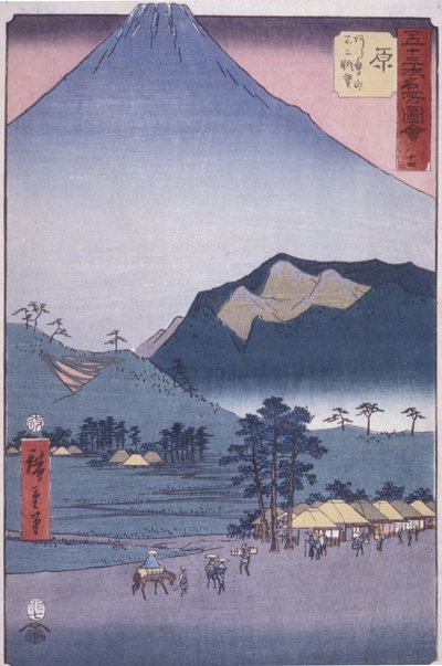 原：愛鷹山と富士の眺め（カラー木版画） 作： Ando or Utagawa Hiroshige