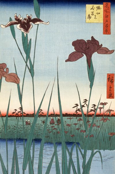歌川広重の堀切菖蒲園 作： Ando or Utagawa Hiroshige