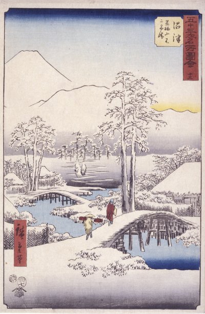 浜津駅 作： Ando or Utagawa Hiroshige