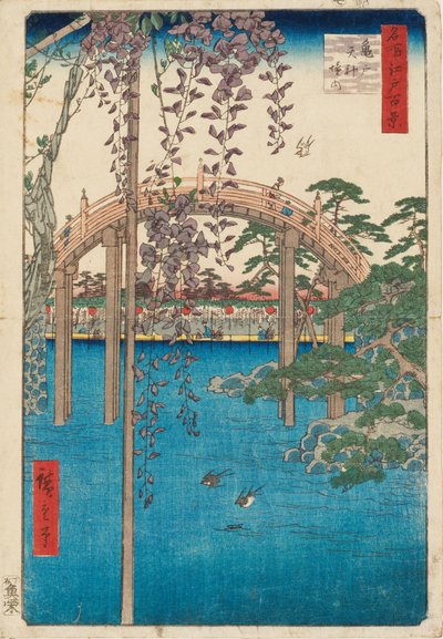 因子で 亀戸 天神 Ｓｈリネ 作： Ando or Utagawa Hiroshige
