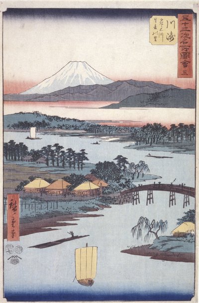 川崎 作： Ando or Utagawa Hiroshige