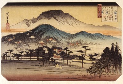 三井寺（色木版画） 作： Ando or Utagawa Hiroshige