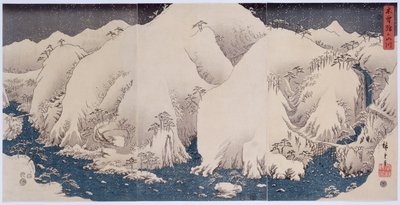 「木曽の山と川」1857 作： Ando or Utagawa Hiroshige