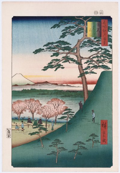 「江戸名所百景」原画「目黒富士」 作： Ando or Utagawa Hiroshige
