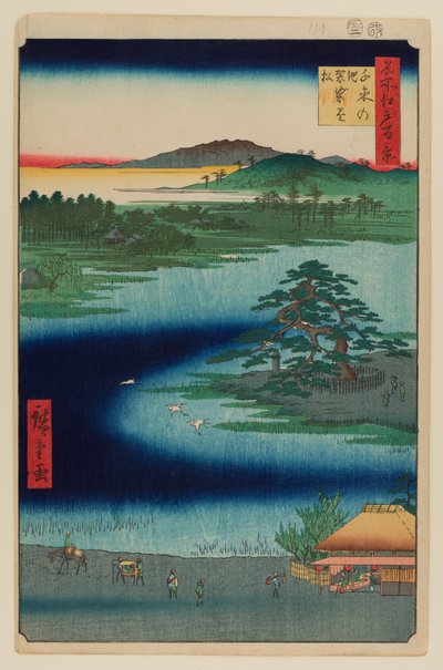 千束池の畔吊り松 作： Ando or Utagawa Hiroshige