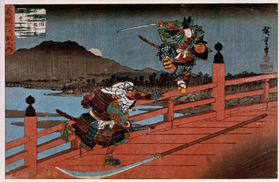 武士の戦い 歌川広重（1797-1858）による日本の版画。19世紀パリ、ギメ美術館、国立アジア美術館 作： Ando or Utagawa Hiroshige
