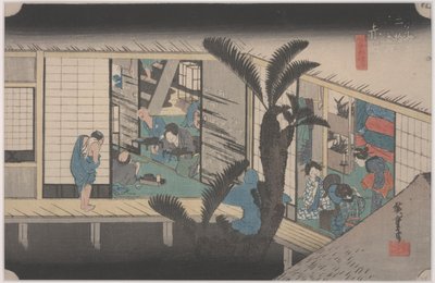 宿屋の風景 作： Ando or Utagawa Hiroshige