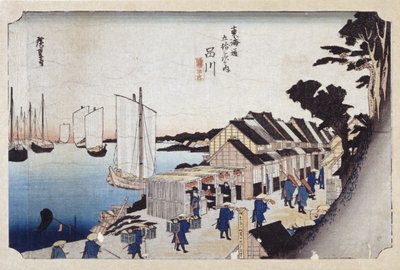品川（色木版画） 作： Ando or Utagawa Hiroshige