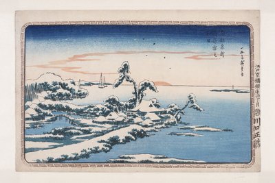 洲崎の正月の雪（洲崎雪の初日）（カラー木版画 作： Ando or Utagawa Hiroshige