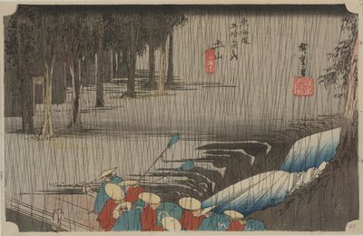 春の雨 作： Ando or Utagawa Hiroshige