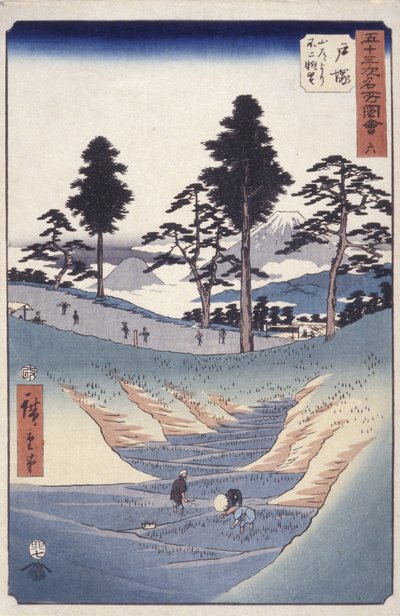 戸塚六合目（木版画） 作： Ando or Utagawa Hiroshige