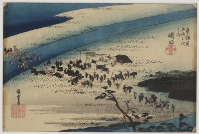 大井川の駿河岸 作： Ando or Utagawa Hiroshige