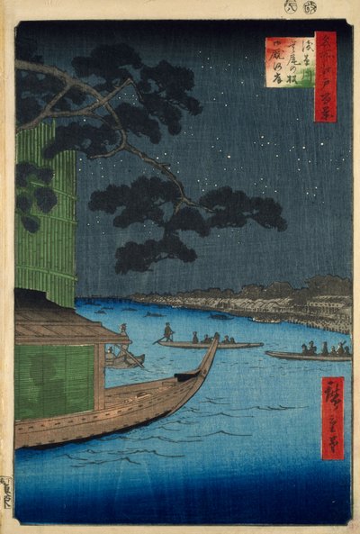 浅草川御厩川堤の「出世の松」 作： Ando or Utagawa Hiroshige