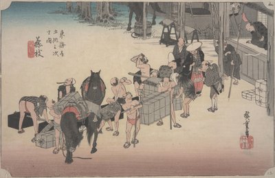 ホースからマンパワーへの移行 作： Ando or Utagawa Hiroshige