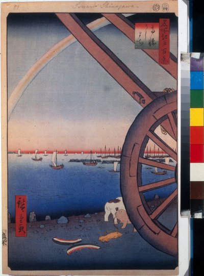 ゔ絵 で 牛街 あ 棚皮 （トキョ、 ジャポン）。 絵ｓ他ｍペ 作： Ando or Utagawa Hiroshige
