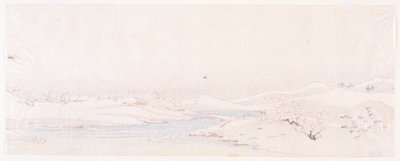 冬の風景。 地方シリーズ。 作： Ando or Utagawa Hiroshige