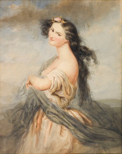 ジュリエット・ドルーエの肖像 1806-1883。 作： André Charles Voillemot