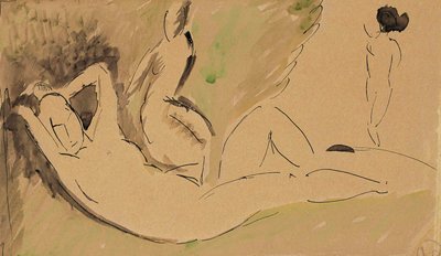 入浴者 作： Andre Derain