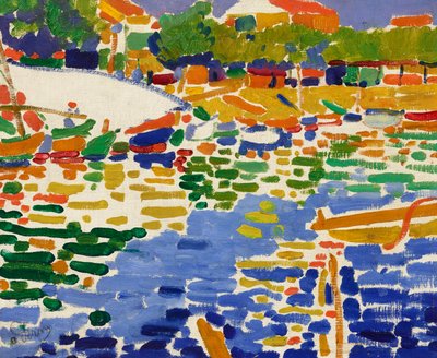 エスタークに停泊するボート 作： Andre Derain