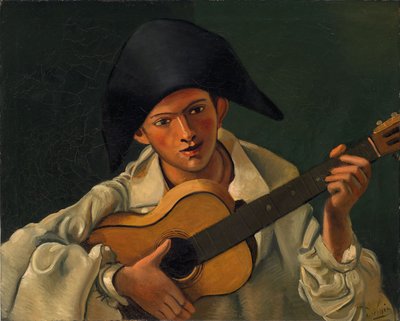 ギターを持ったハーレクイン胸像 作： Andre Derain