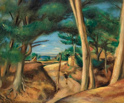 レ・ルックの活気ある道路 作： Andre Derain
