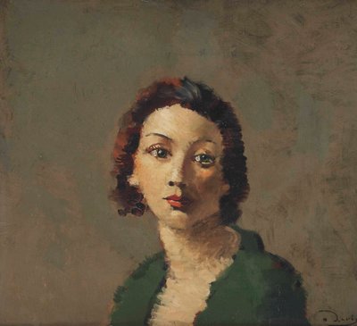 緑のボディスの赤毛 作： Andre Derain