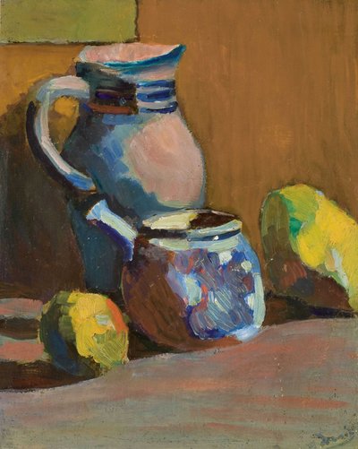 青いポットのある静物 作： Andre Derain