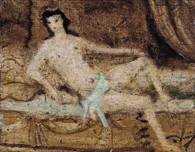 ソファに横たわるヌード 作： Andre Derain