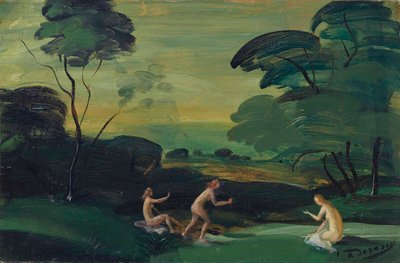 水浴びをする3人のニンフ 作： Andre Derain