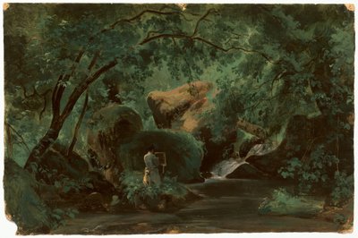 画家チヴィタ・カステラーナのいる森のインテリア 作： André Giroux