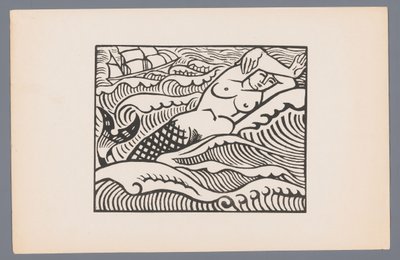 マーメイド サイレン 海の情景を描いた木版画6点（シリーズタイトル） Grand Largue (シリーズタイトル) 作： André Lhote