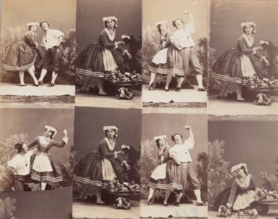 ユージニー・シュロッサーとコラリ、1863年。 作： Andre Adolphe Eugene Disderi