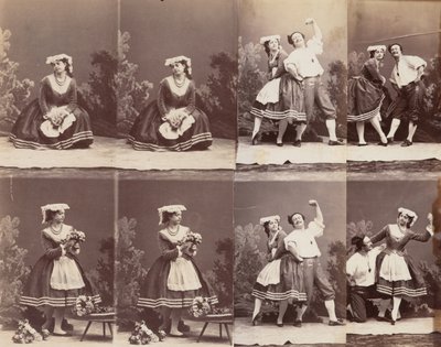 ユージニー・シュロッサーとコラリ、1863年。 作： Andre Adolphe Eugene Disderi