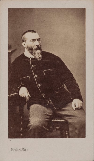 アルフォンス・カーの肖像 1808-1890。 作： Andre Adolphe Eugene Disderi