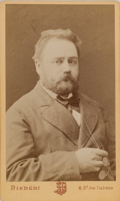 エミール・ゾラの肖像 1840-1902. 作： Andre Adolphe Eugene Disderi