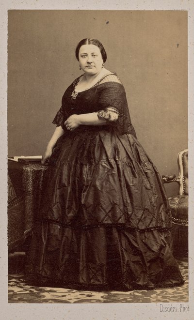 オペラ歌手マリエッタ・アルボーニの肖像 1826-1894 , 1862. 作： Andre Adolphe Eugene Disderi